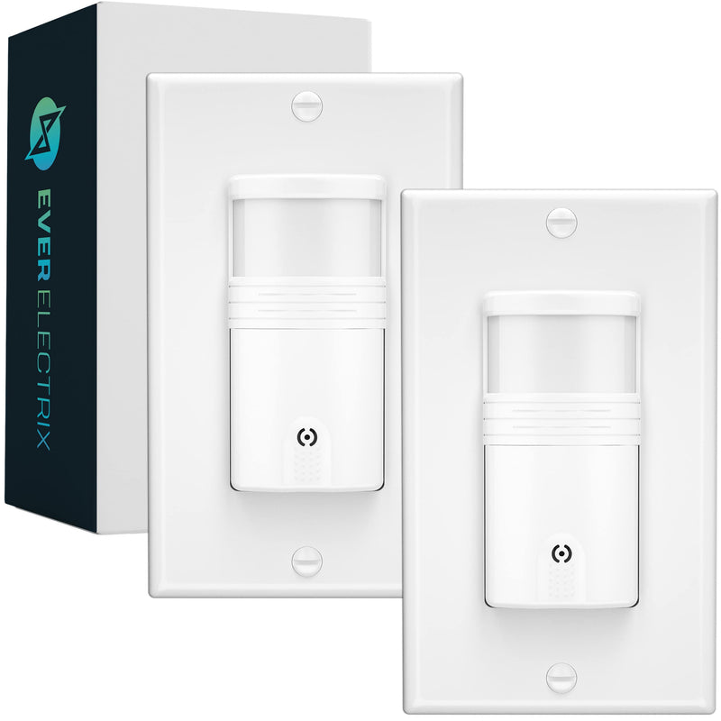 [AUSTRALIA] - 2 Pack Motion Sensor Light Switch, Neutral Wire Required, Single Pole Only (Not 3-Way), Indoor in-Wall Occupancy Sensor with Wall Plate, Adjustable Timer, Title 24, UL Certified, White 2 