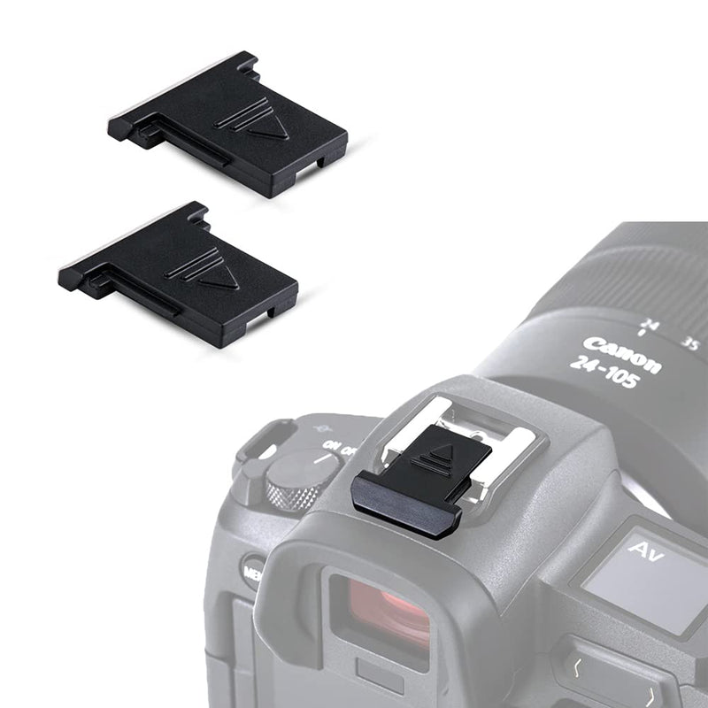 JJC 2 PCS Camera Hot Shoe Cover Cap Protector for Canon EOS R100 R5 R6 RP R 7D Mark II 6D Mark II 5D Mark IV III 1D Mark IV M50 M5 Mark II Rebel T8i T7i T7 T6i T6 T5 SL3 SL2 Camera & More-Black For Canon Cameras