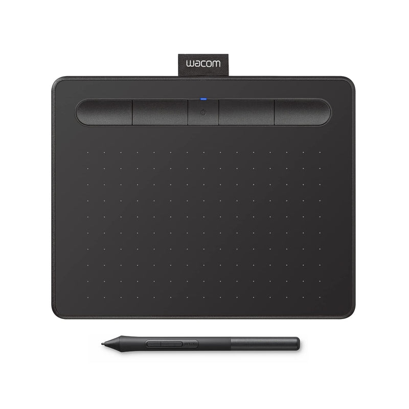 Wacom Intuos Small Bluetooth Graphics Drawing Tablet, 4 Customizable ExpressKeys, Portable for Teachers, Students and Creators, Compatible with Chromebook Mac OS Android and Windows - Black Small Wireless