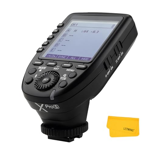 Godox XPro-S XProS TTL Wireless Flash Trigger for Sony, 2.4G 1/8000s HSS Flash Transmitter, TTL-Convert-Manual Function, 11 Customizable Functions, Big LCD Screen, 16 Groups and 32 Channels