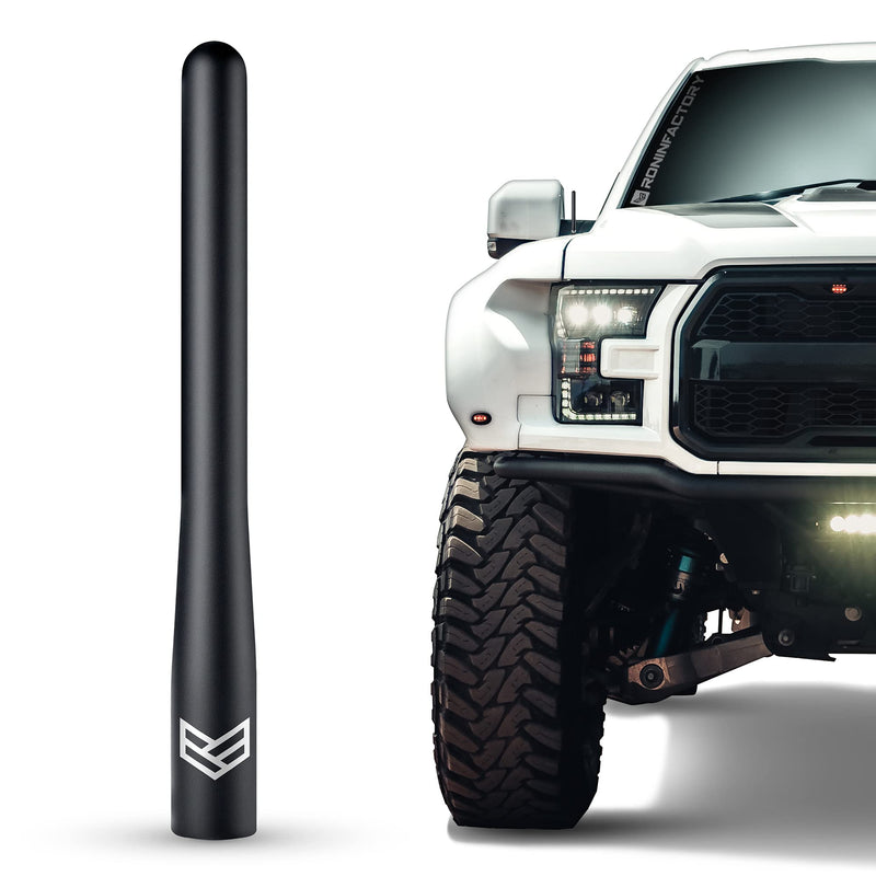 [AUSTRALIA] - RONIN FACTORY Truck Radio Antenna Accessory for Ford F150 F250 F350 Super Duty Raptor Bronco Lightning Dodge RAM 1500 Accessories - Anti Theft - Carwash Safe - Short Replacement (4 Inch) 4 Inch 