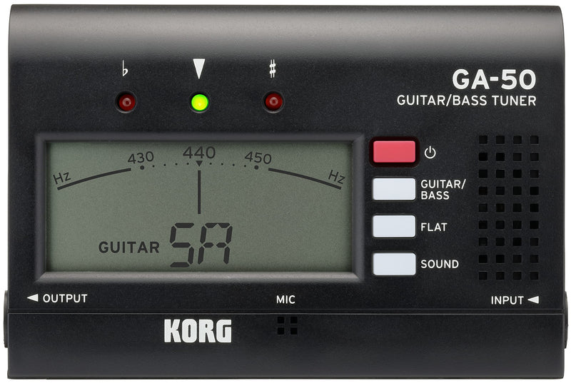 Korg GA-50 Guitar/Bass Tuner w/ Memory Backup and Auto Power-Off Function Single