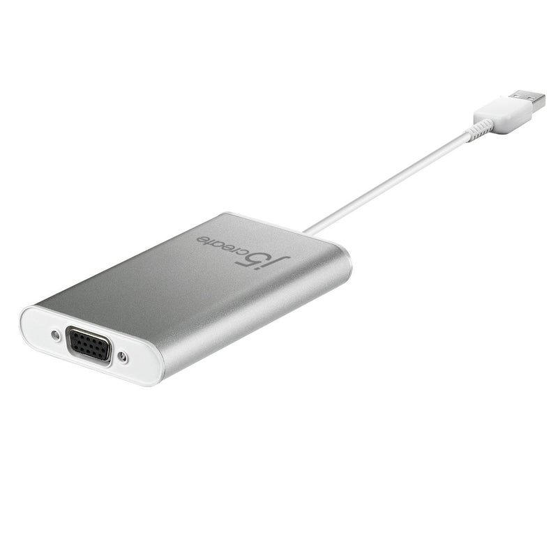 j5create USB to VGA Display Adapter 1080p HD Resolution Up to 2048 x 1152| USB 3.1/3.0/2.0 Port | Compatible with Windows 10, 8.1, 8,7 and Mac 10.8 to 10.13.3