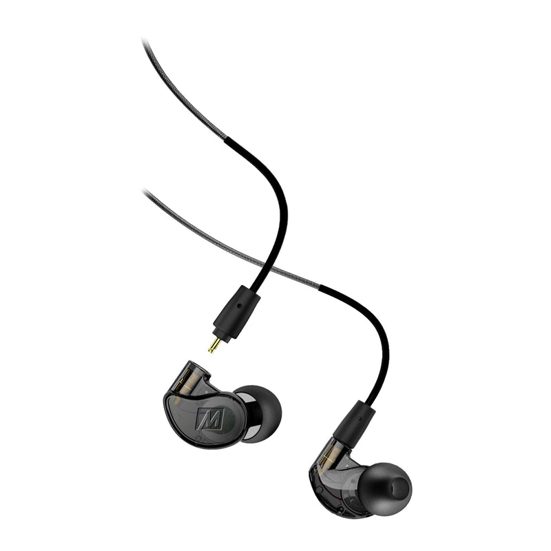 MEE audio M6 PRO In Ear Monitor Headphones for Musicians, 2nd Gen Model With Upgraded Sound, Memory Wire Earhooks & Replaceable Cables, Noise Isolating Professional Earbuds, 2 Cords Included (Black) Black In-Ear Monitors