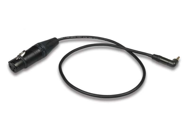 PL-C07 3-pin XLR Female to 3.5mm Right-Angle Plug Cable 18", Microphone Cable for DSLR, Mirrorless Camera, MKE600, NTG2, NTG4