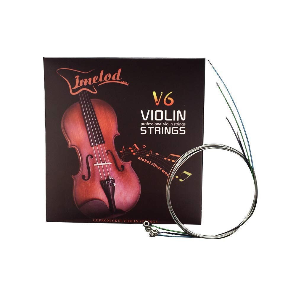 Violin strings Universal Full Set (G-D-A-E) violin Fiddle String Strings Steel Core Nickel-silver Wound with Nickel-plated Ball End for 4/4 3/4 1/2 1/4 Violins 1 Set