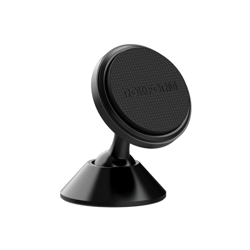 Rokform - Adjustable Magnetic Car Mount, 360 Degree Swivel with 3M VHB Tape, Cell Phone Holder, Aluminum Dashboard Phone Mount Stand for Truck Car & Van (Black) | Aluminum, Secures with 3M VHB, Mounts to any Smooth Flat Surface, Best Used with Rokform'...