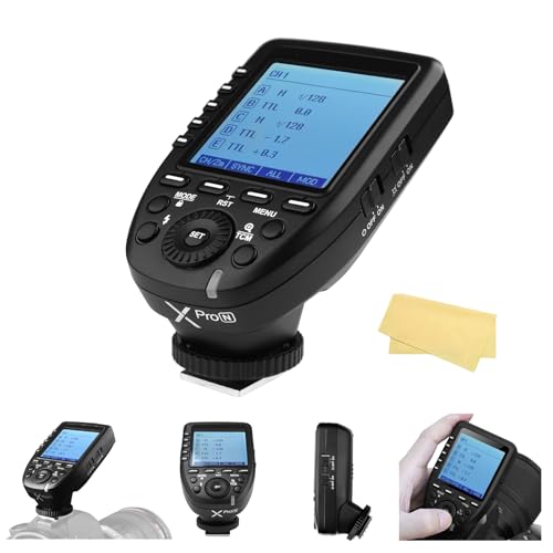 Godox XPro-N i-TTL 2.4G High-Speed Sync Wireless Flash Trigger Transmitter Compatible for Nikon Cameras, 1/8000s,11 Customizable Functions,16 Groups and 32 Channels XPRO for Nikon