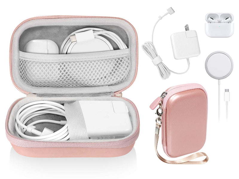 Handy Case for MacBook Pro, Air Power Adapter, MagSafe, MagSafe2, iPhone MagSafe Charger, MagSafe Battery Pack, iWalk Charger (Rose Gold) Rose Gold
