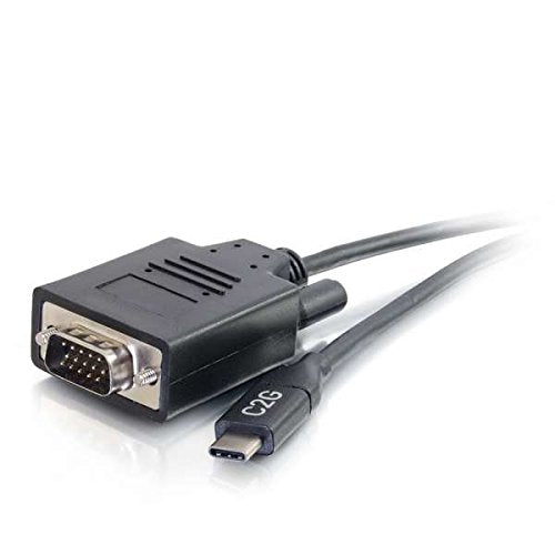 C2G USB Adapter, Video Adapter, USB C to VGA, Black, 9 Feet (2.74 Meters), Cables to Go 26892