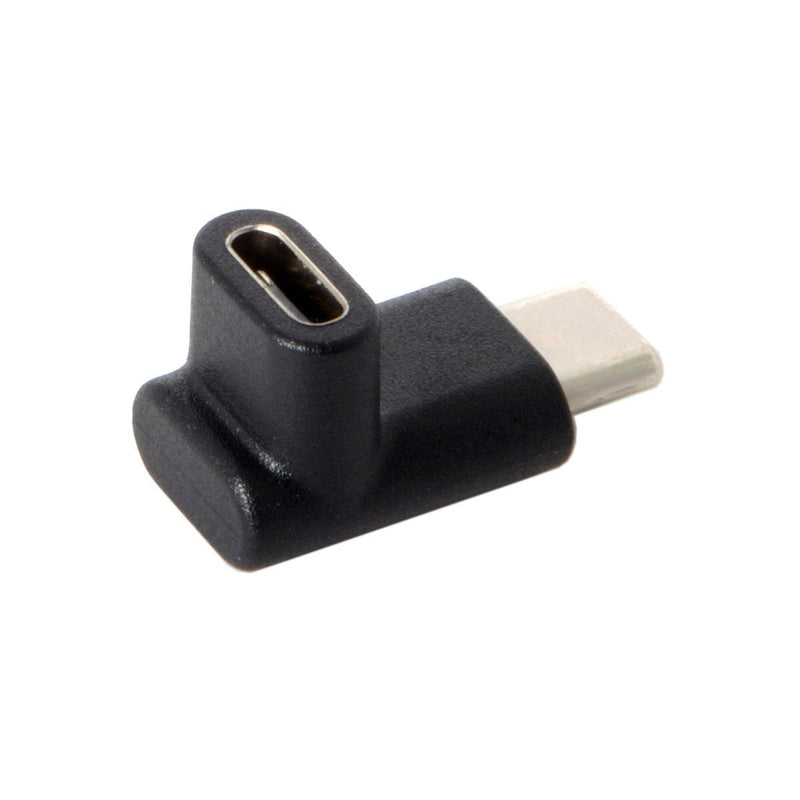 Cablecc 90 Degree Up or Down Angled Reversible USB 3.1 Type-C Male to Female Extension Adapter for Laptop & Phone