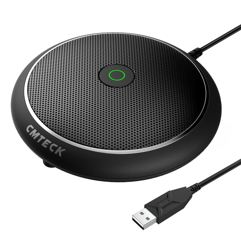 CMTECK Conference USB Microphone, Omnidirectional Condenser PC Mic for Video, Streaming, VoIP Calls, Plug & Play Compatible with Mac OS X Windows CM-003