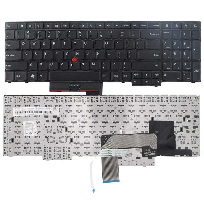 SUNMALL Laptop Keyboard Replacement for ThinkPad Edge E530 E530C E535 E545 Series Laptop 15.6 inch with The Number Keys Black US Layout No Backlight