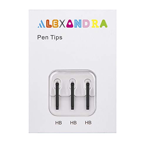 Alexandra Original Surface Pen Tips Replacement (3 × HB, Default Tip) for 2017 Microsoft Surface Pen( Model 1776), Surface Pro 4 Pen