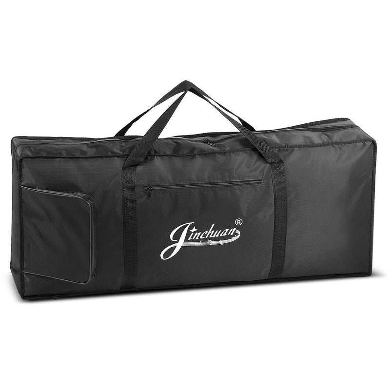 Flexzion Piano Keyboard Gig Bag (61 Key Note) Digital Electronic Keyboard Waterproof Soft w/Carrying Handle, Pockets, Adjustable Shoulder Strap, Music Storage Accessories for Concert Tour Travel