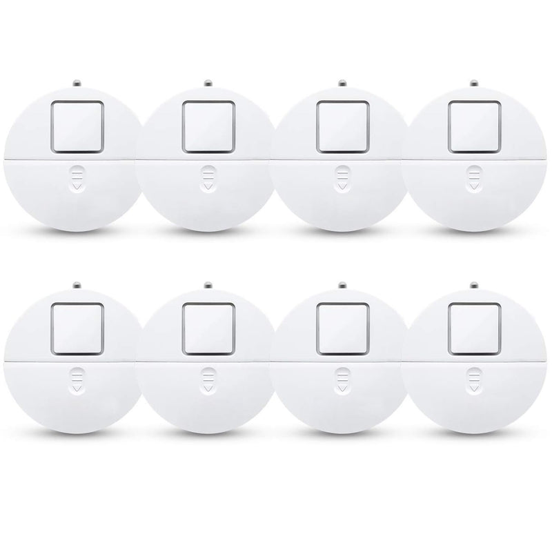 [AUSTRALIA] - EVA LOGIK Modern Ultra-Thin Window Alarm with Loud 120dB Sound and Vibration Sensors Compatible with Virtually Any Window, Glass Break Alarm Perfect for Home, Office, Dorm Room- 8 Pack 