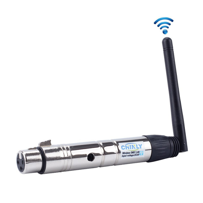 [AUSTRALIA] - CHINLY Wireless Receiver DMX512 DMX Dfi DJ 2.4G Wireless 1pcs Receiver external antenna LED Lighting Control for LED Stage Par Party Light 