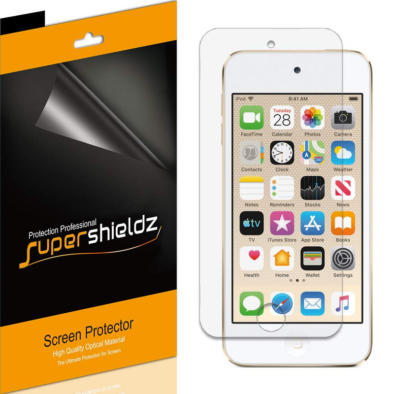 Supershieldz (6 Pack) Designed for Apple New iPod Touch (7th Generation 2019 Released, 6th and 5th Generation) Screen Protector, High Definition Clear Shield (PET)
