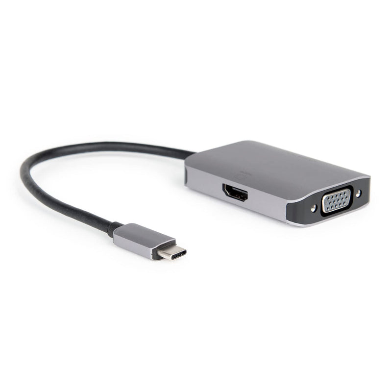 Rocstor USB-C to HDMI & VGA Female HDMI 4K VGA 1080P Aluminum Adapter