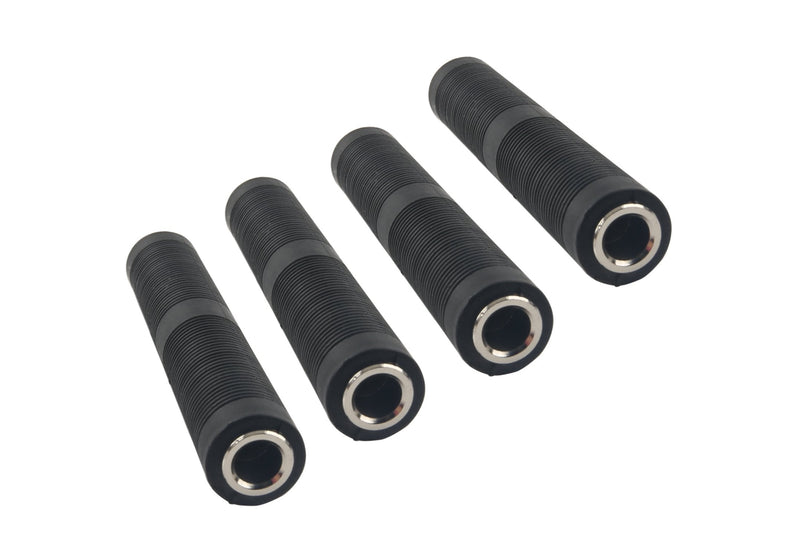 Devinal 1/4 Inch TRS/TS Female to Female Coupler, 6.35mm Jack Stereo Adapter Joiner, Gender Changer Connectors - 4 Pack 1/4 F