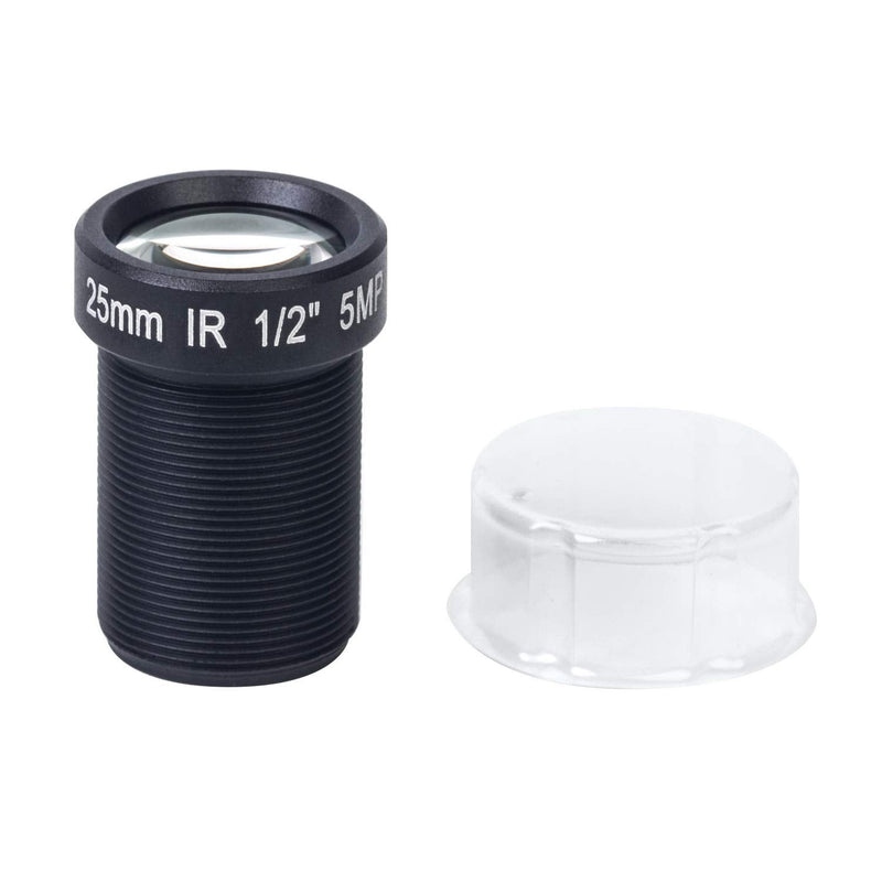 HD 5.0Megapixel 25mm IR CCTV Lens 1/2" For HD IP AHD CCTV Camera Lens F2.4 M12 Mount Fixed Iris Long Viewing Distance Upto 50m