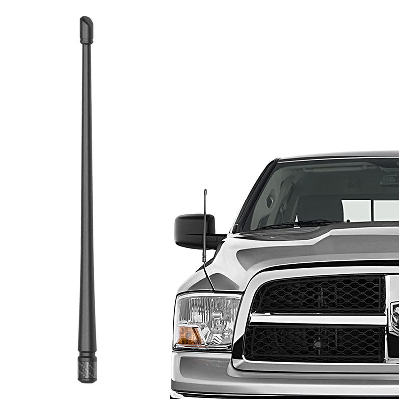 [AUSTRALIA] - RYDONAIR Short Antenna Compatible with Dodge Ram 1500 2500 3500 1990-2026 & Ford F150 F250 F350 1990-2026, Internal Copper Coil for Enhanced Reception, 13 inches Flexible Rubber Antenna Replacement 