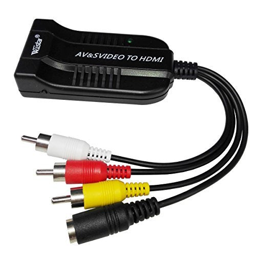 Male AV CVBS S-Video to HDMI Converter Composite 3RCA to HDMI Adapter Support 1080P for HDTV DVD