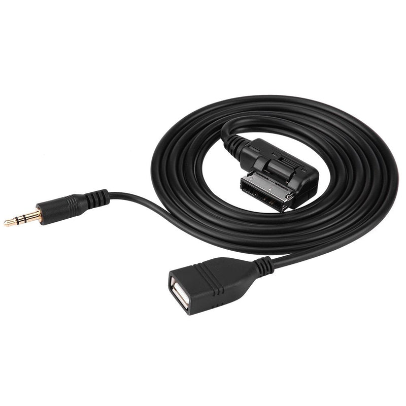 [AUSTRALIA] - VGEBY Wire Music Interface Audio Adaptor, Car Audio MP3 Auxillary Cable Aux-in USB Audio Music Interface Adapter Compatible for Mercedes Benz Mercedes Benz Aux Adapter 