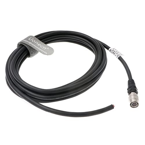Uonecn HR10A-7P-6S Hirose 6 Pin Female to Open End Cable, Industrial Machine Vision Power I/O Trigger Cable, High Flex Shielded for Basler, Keyence, Cognex, Sony CCD, Hikvision, 9.8FT/3M Straight 6 Pin