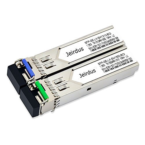 for Cisco GLC-BX-U and GLC-BX-D 1.25G SFP Module BIDI WDM Transceiver 10-20KM Simplex LC (1Pair) For Cisco SFP-WDM: 10km