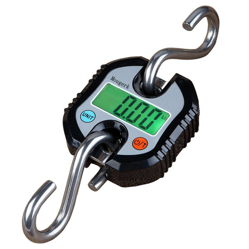 [AUSTRALIA] - Digital Hanging Scales Portable Heavy Duty Crane Scale 150 kg 300 lb 2 AAA Batteries(Not Included)) (Black) Black 