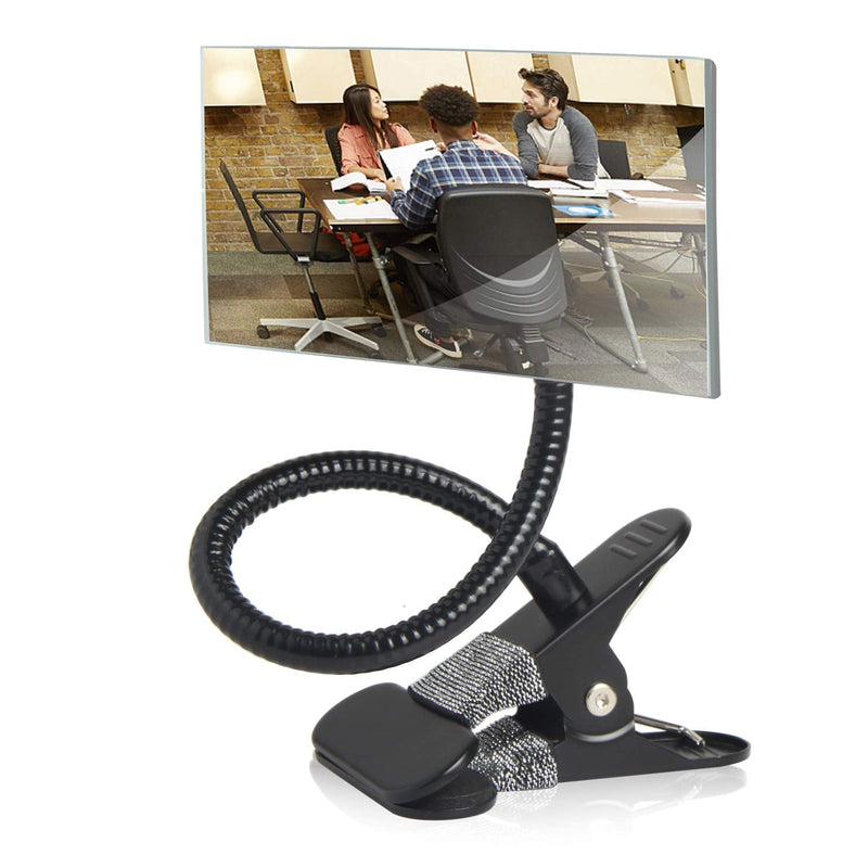 Clip On Cubicle Mirror, Computer Rearview Mirror, Convex Mirror for Personal Safety or Security Cabinet Desk Rear View Monitors (7.28" Rectangle Mirror) by CQNET