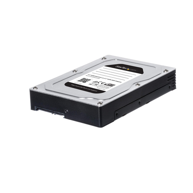 StarTech 2.5in to 3.5in Hard Drive Adapter, SATA/SAS SSD/HDD (25SATSAS35HD) | Internal hard drive enclosure, SSD and HDD enclosure, Fits 2.5in drives up to 15mm, Tool-less, SATA I/II/III, SAS I/II, 6Gbps