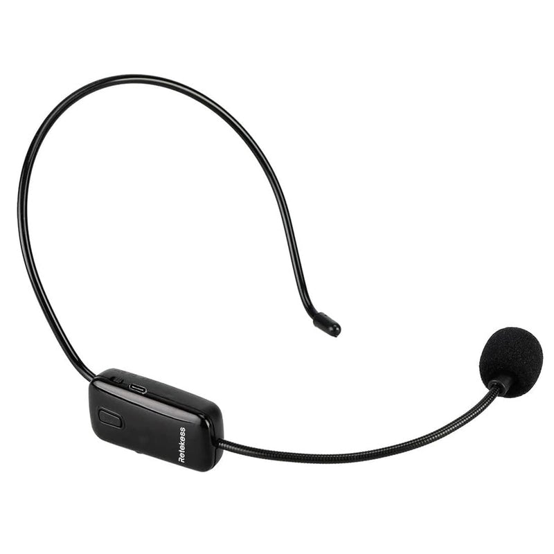 [AUSTRALIA] - Retekess TR503 Wireless FM Microphone Headset, Hands-Free with Rechargeable Battery for Voice Amplifier, Church, Tour Guide, Teacher, Salesman, Conference, Karaoke (Black) 