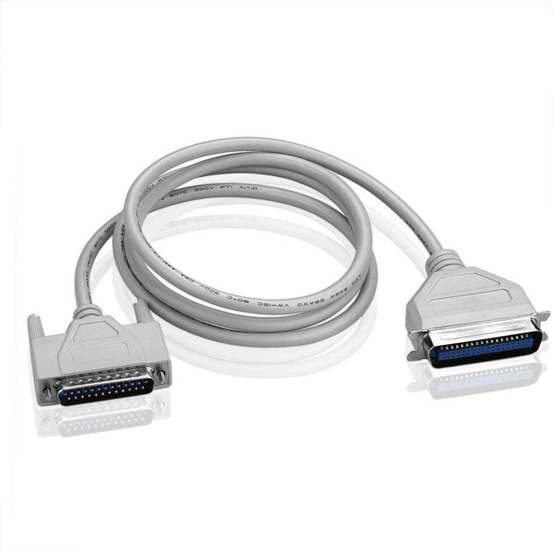 4.5m/ 14.7 Feet DB25 Male to Centronics 36 Female Parallel Printer Cable LPT Parallel Printer IEEE-1284