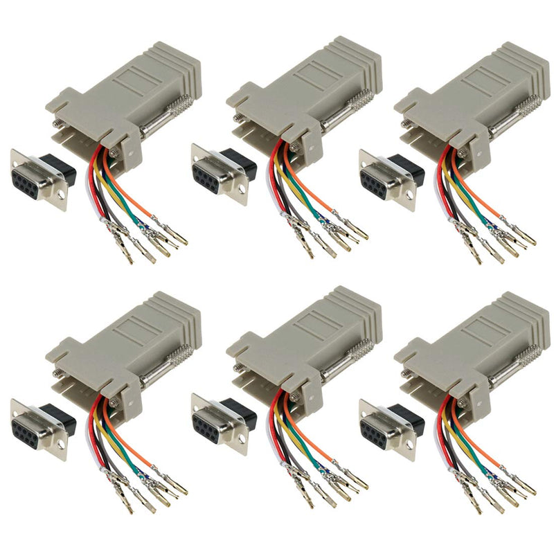 Dahszhi DB9 Ethernet Adapter, DB9 to RJ45 Modular Adapter, F/F
