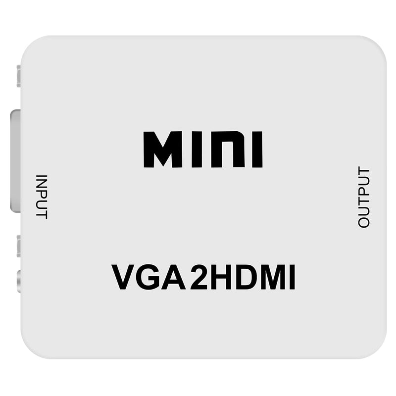 HDSUNWSTD Mini 1080P VGA to HDMI Adapter Converter VGA2HDMI Converter Connector with Audio for PC Laptop to HDTV Projector