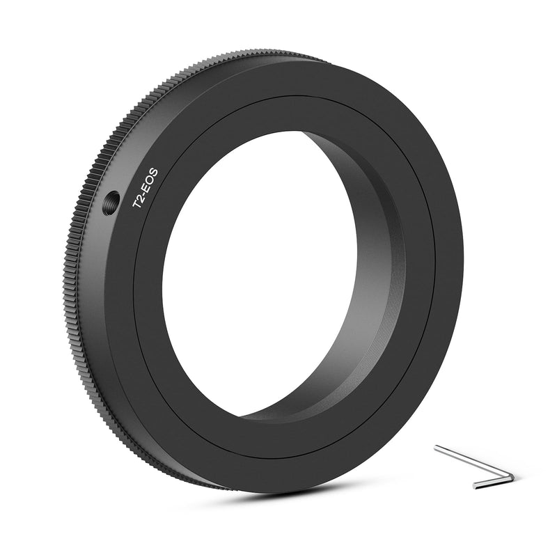 Lightdow T/T2 Mount Lens Adapter Ring for Canon EOS Rebel T3 T3i T4i T5 T5i T6 T6i T6s T7 T7i SL1 SL2 6D 7D 7D 60D 70D 77D 80D 5D II/III/IV DSLR Camera T2-Canon EF/EOS Mount