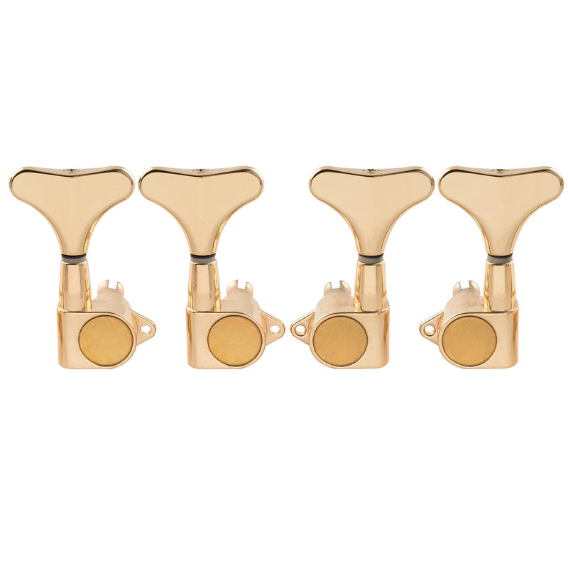 Musiclily Pro 2+2 Sealed Bass TunersTuning Keys Pegs Machine Heads for Ibanez Style Precision Jazz Bass, Gold