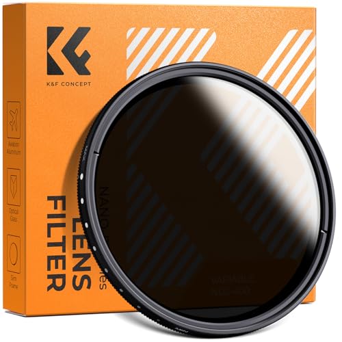 K&F CONCEPT 82mm Variable ND2-400 Lens Filter (1-9 Stops) for Camera Lens 82 mm
