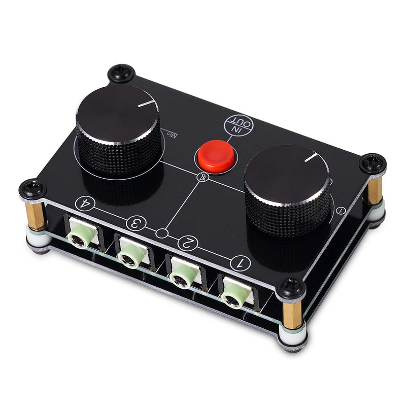 [AUSTRALIA] - Little Bear MC104 Mini Audio Switcher, 4-Way 3.5mm AUX Stereo Passive Selector, Switch Box Splitter for PC/Player/Headphone/Amplifier/Speaker 