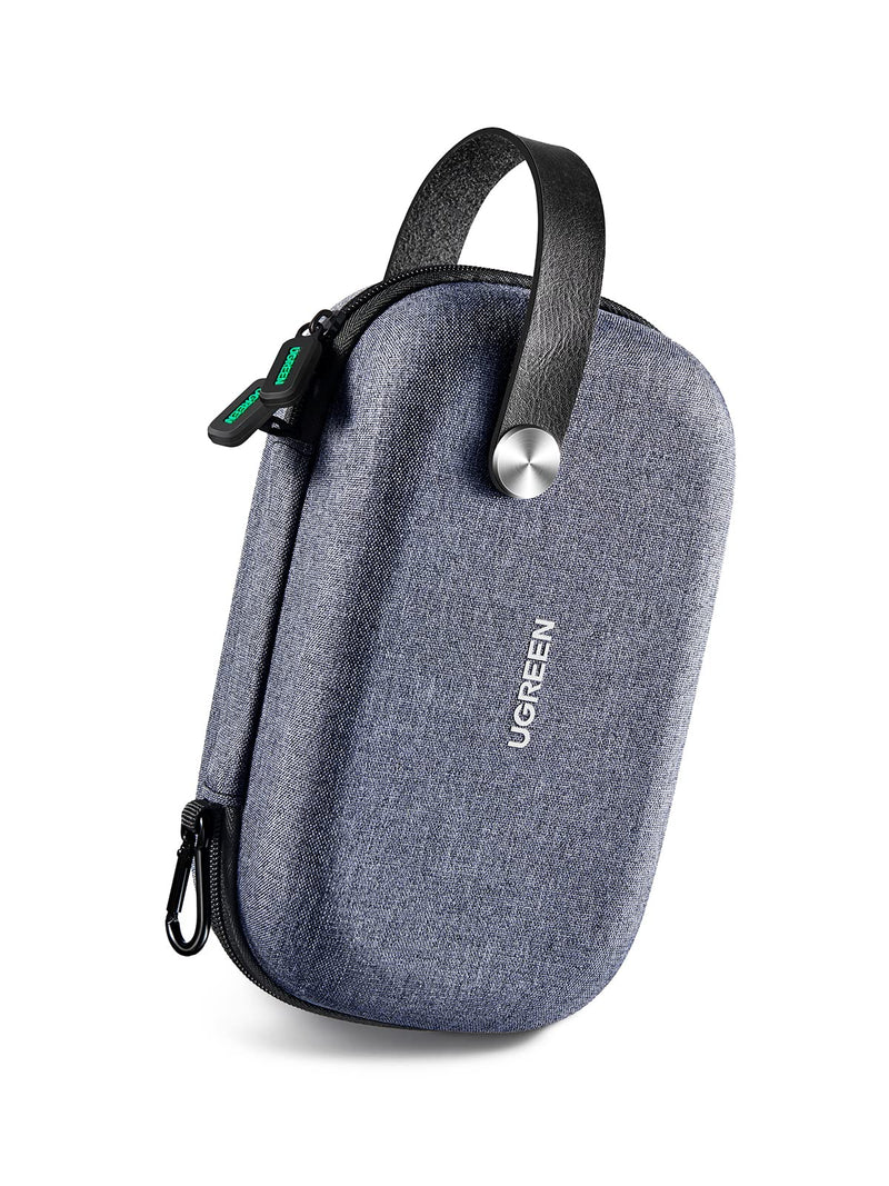 UGREEN Travel Case Tech Gadget Electronic Organizer Cable Pouch Small Hard Case Storage Carry Bag Portable for Hard Drive, Charger Cable, USB Cord, Phone, Power Adapter, Earphone, SD Card, Grey