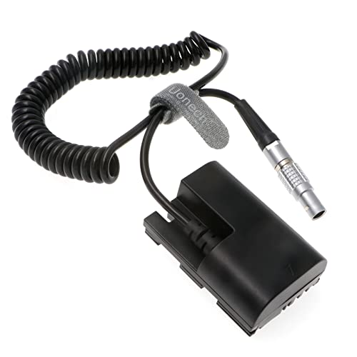 LP E6 Dummy Battery to 2 pin Male Spring Power Cable for SmallHD 501 502 702 Monitor and Canon 5D Mark II 7D 60D
