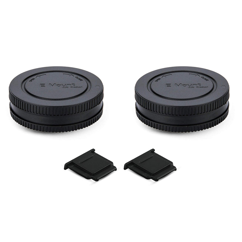 2 Pack E Mount Body Cap & Rear Lens Cover for Sony A6700 A6600 A6500 A6400 A6300 A6100 A6000 A5100 ZV-E10 ZV-E1 A7C II A7CII A7CR A7 A7II A7III A7IV A7R A7RII A7RIII A7RIV A7RV A7S II III A9 II III A1 For Sony E Mount