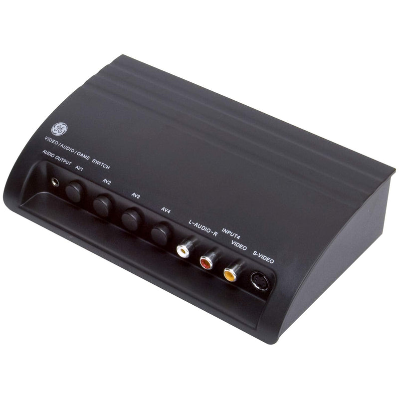 [AUSTRALIA] - GE 4-Way RCA Switch AV Splitter Switch, for Connecting 4 RCA Output Devices to Your TV, S-Video Support, Audio/Video, Game Consoles, DVD, VCR, 38807 4 Way Splitter Switch 