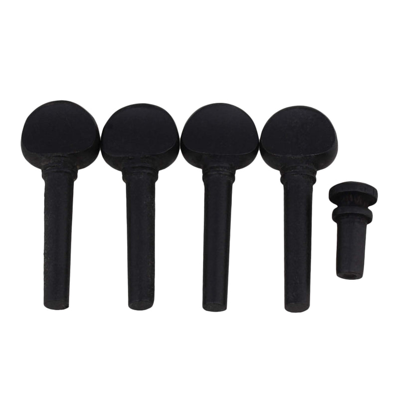[AUSTRALIA] - Black Wooden Tuning Pegs,Tuning Pegs with Endpin Replacement Parts for Violin String 