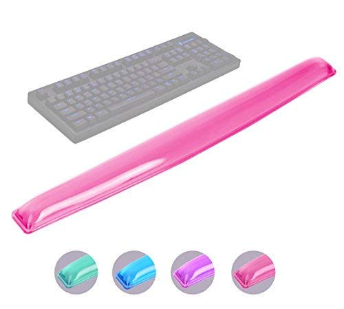 ABRONDA Gel Keyboard Wrist Rest Pad - Gel Keyboard Wrist Rest Pad | Wrist Rest Support for Office Gaming Computer Laptop Ergonomic Comfortable Pain Relief- Pink Pink Keyboard Pad