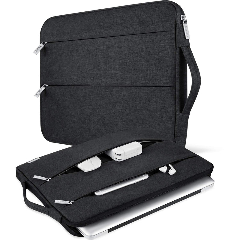 Laptop Sleeve 13 13.6 Inch Compatible with MacBook Air/Pro 13 M1/M2,Surface Laptop 4/5,Surface Pro X/9/8,13.5”Chromebook,Slim Computer Cover Bag,Black 12.6-13.6 Inch Black