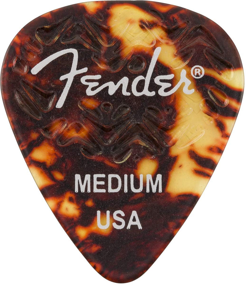 [AUSTRALIA] - Fender Wavelength Guitar Picks 351 Shape, Tortoise Shell, Medium, 6-Pack 
