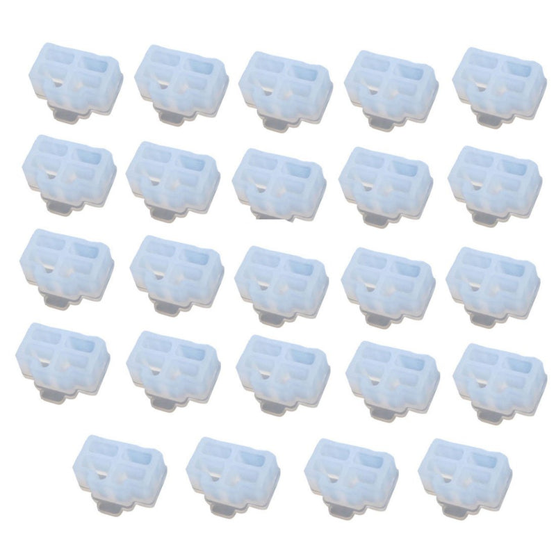 Antrader 24 Pcs Silicone Ethernet Hub Port RJ-45 Anti Dust Cover Cap Protector Plug,White White